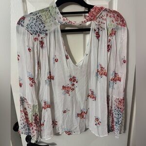 Lucky Brand floral boho blouse